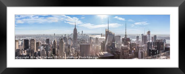 Empire State Framed Mounted Print by Kevin Clelland