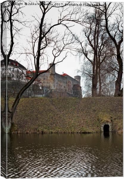 Toompea Castle From The Park Canvas Print by Jukka Heinovirta