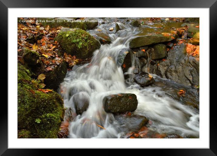 Lumsdale Falls Framed Mounted Print by Rob Booth