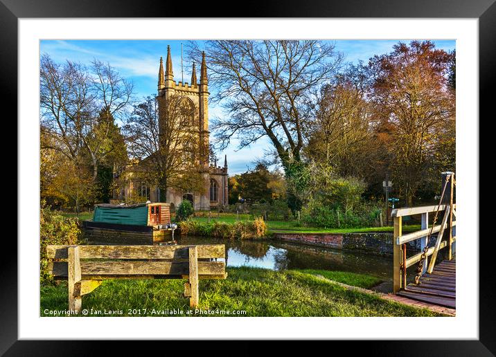 The Church By The Canal at Hungerford Framed Mounted Print by Ian Lewis