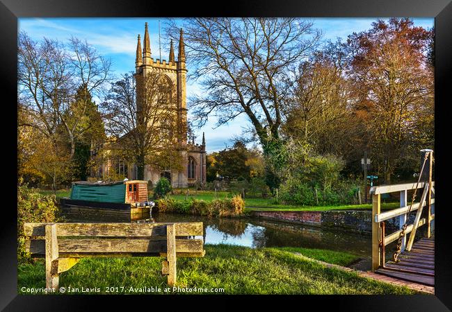 The Church By The Canal at Hungerford Framed Print by Ian Lewis