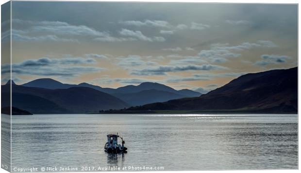 Little Loch Broom on an October afternoon Canvas Print by Nick Jenkins