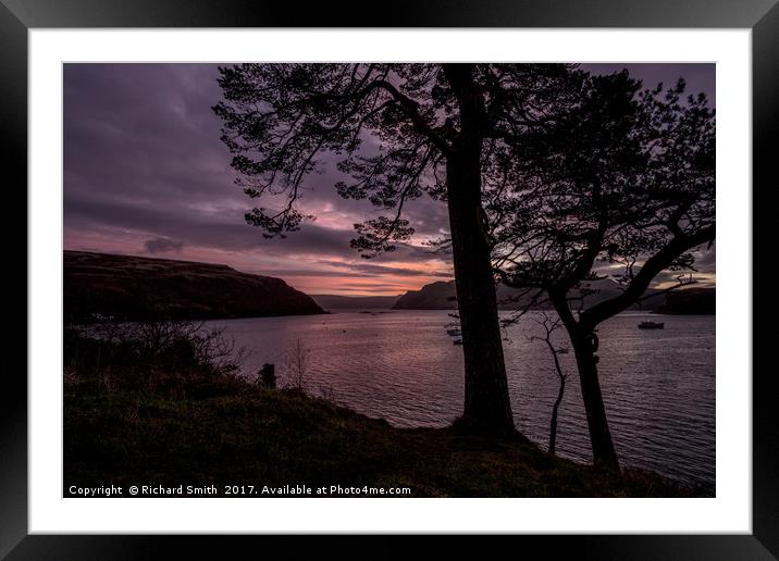 The entrance to Loch Portree Framed Mounted Print by Richard Smith