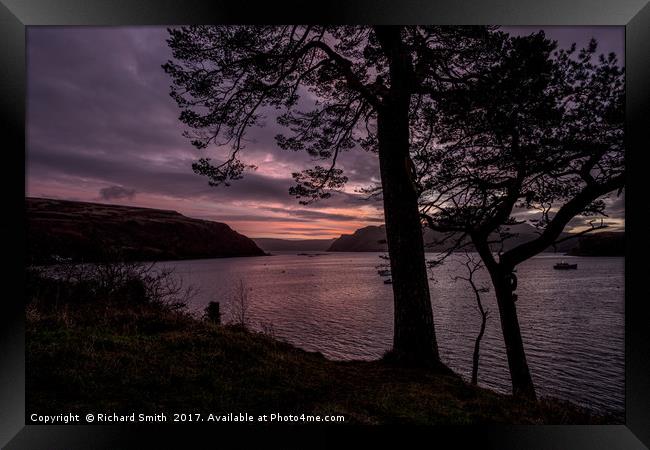 The entrance to Loch Portree Framed Print by Richard Smith