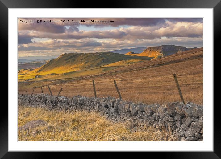 Sunset over Attermire Scar Framed Mounted Print by Peter Stuart