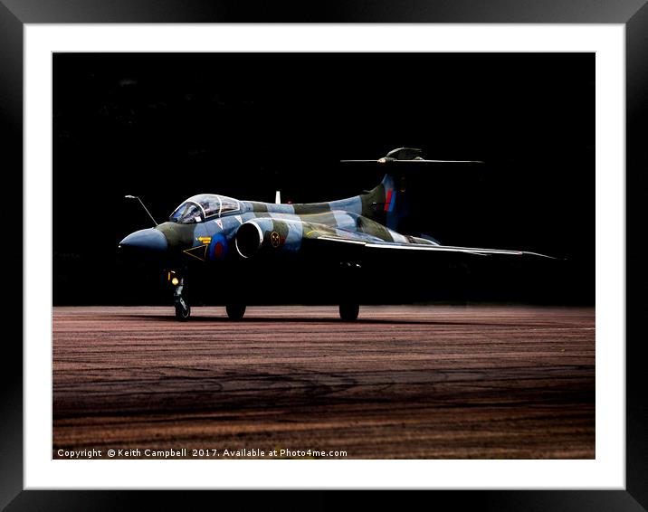 RAF Buccaneer on the Runway Framed Mounted Print by Keith Campbell