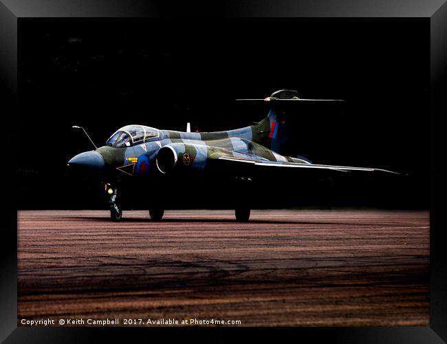 RAF Buccaneer on the Runway Framed Print by Keith Campbell