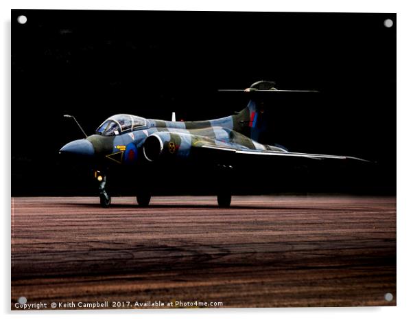 RAF Buccaneer on the Runway Acrylic by Keith Campbell