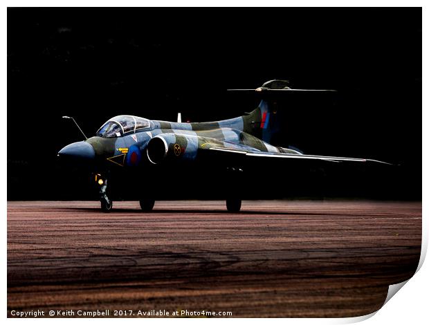 RAF Buccaneer on the Runway Print by Keith Campbell