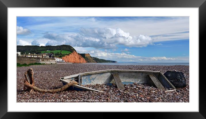 Sidmouth's Summer Serenity. Framed Mounted Print by Philip Veale