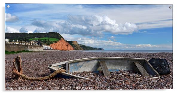Sidmouth's Summer Serenity. Acrylic by Philip Veale