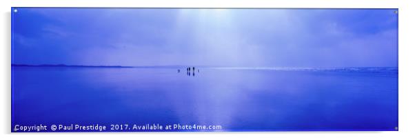 Sea, Sand and Sky at Saunton Sands Acrylic by Paul F Prestidge