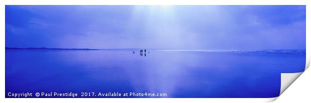 Sea, Sand and Sky at Saunton Sands Print by Paul F Prestidge