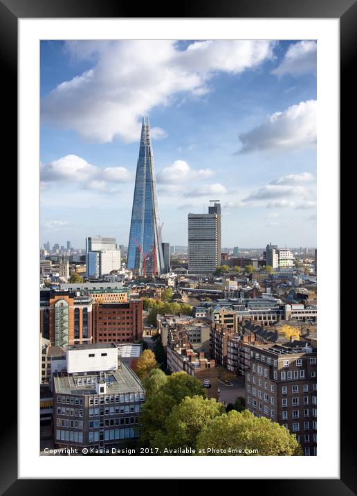 The Shard, London Framed Mounted Print by Kasia Design