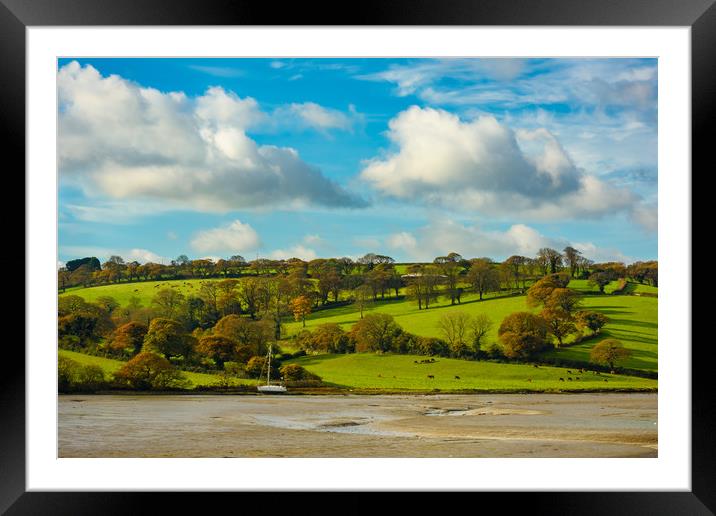 A Cornish pastoral Framed Mounted Print by Michael Brookes