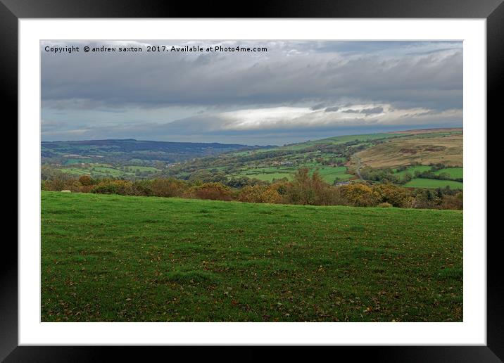 GREEN MOORS Framed Mounted Print by andrew saxton