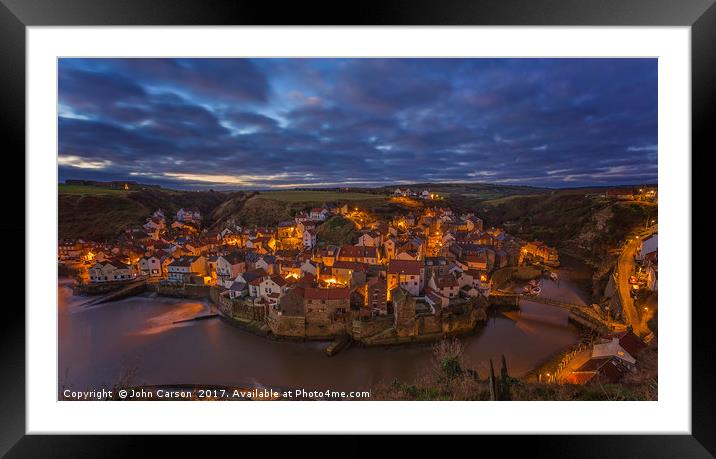 Serenity at Staithes Framed Mounted Print by John Carson