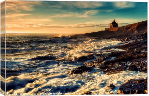 The Bathing House Northumberland Canvas Print by John Carson