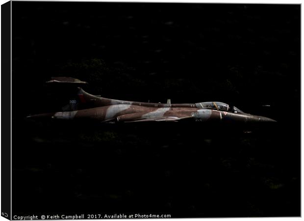 RAF Buccaneer in the Shadows Canvas Print by Keith Campbell