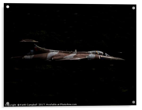 RAF Buccaneer in the Shadows Acrylic by Keith Campbell