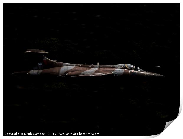 RAF Buccaneer in the Shadows Print by Keith Campbell