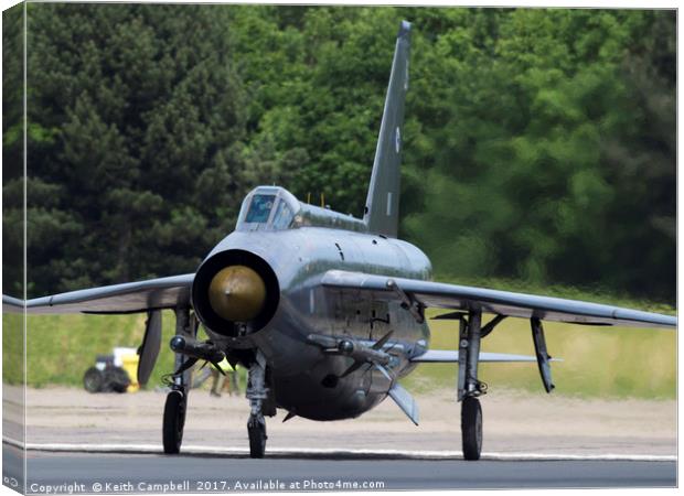 RAF Lightning Canvas Print by Keith Campbell