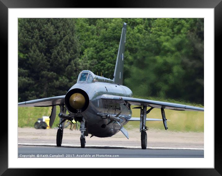 RAF Lightning Framed Mounted Print by Keith Campbell