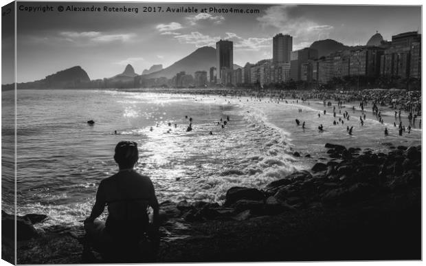Meditation at Copacabana, Rio de janeiro, Brazil Canvas Print by Alexandre Rotenberg