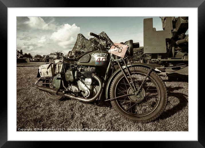 BSA M20  Framed Mounted Print by Rob Hawkins