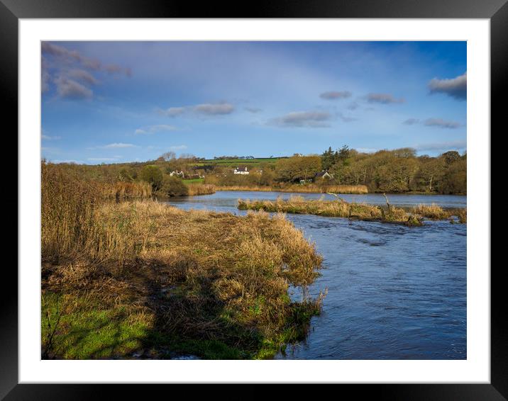 Teifi Marshes, Pembrokeshire, Wales, UK Framed Mounted Print by Mark Llewellyn