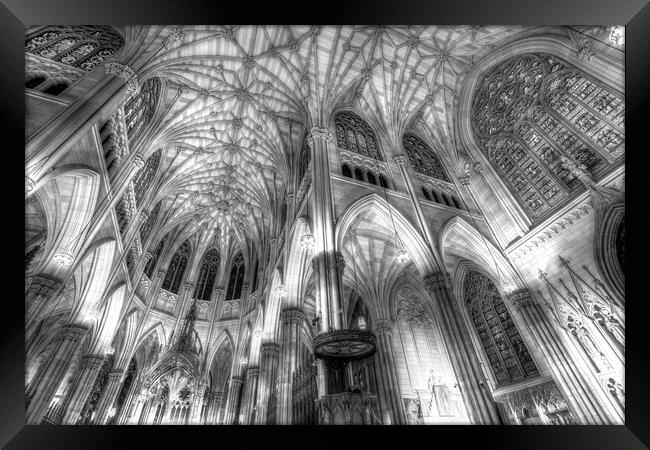 St Patrick's Cathedral New York Framed Print by David Pyatt