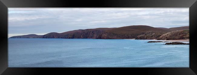 Sandwood Bay and Cape Wrath Panorama Framed Print by Derek Beattie