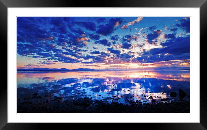 Sunset in Jämtland Sweden Framed Mounted Print by Hamperium Photography