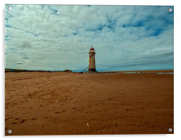 Point of Ayr Lighthouse Acrylic by simon alun hark