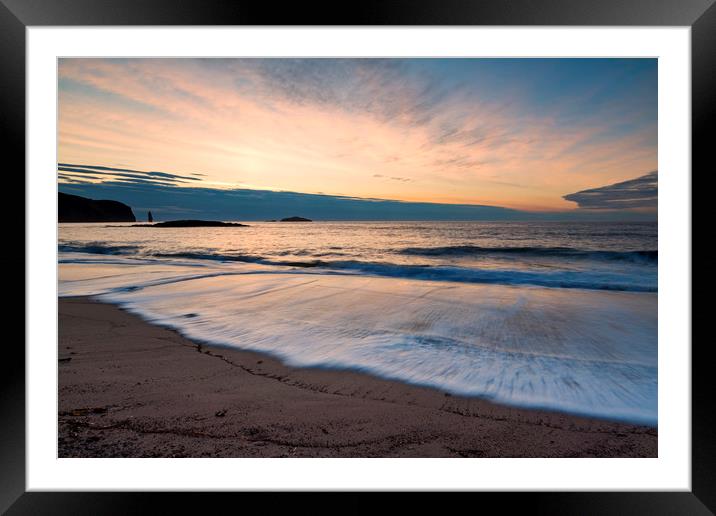 Sandwood Bay  Sutherland at Sunset Framed Mounted Print by Derek Beattie