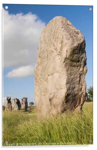 A standing stone at Avebury stone circle Acrylic by Martin Bennett
