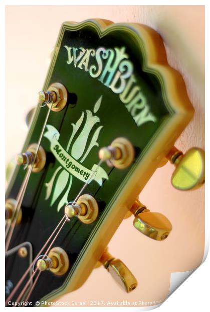 Guitar Abstract close up Print by PhotoStock Israel