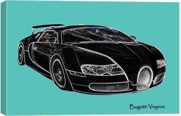 Bugatti Veyron sports car Canvas Print by Tony Watson