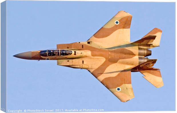 Israeli Air force Fighter jet F15I in flight Canvas Print by PhotoStock Israel