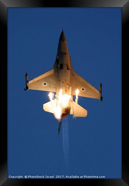 IAF F-16 Fighter jet Framed Print by PhotoStock Israel