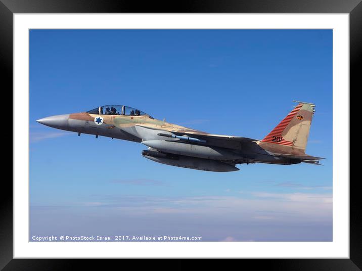 IAF Fighter jet F-15I in flight Framed Mounted Print by PhotoStock Israel