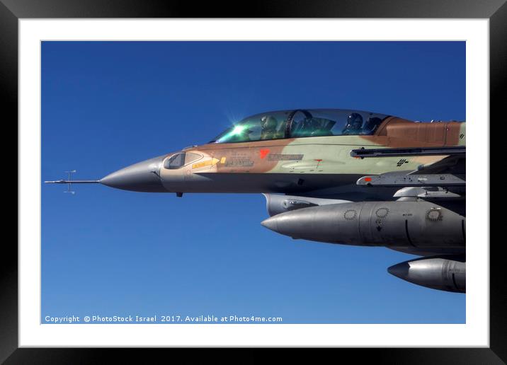 IAF F-16 Fighter jet Framed Mounted Print by PhotoStock Israel