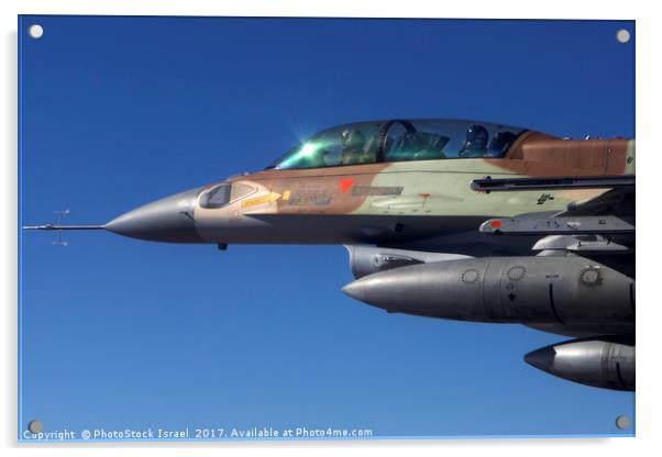 IAF F-16 Fighter jet Acrylic by PhotoStock Israel