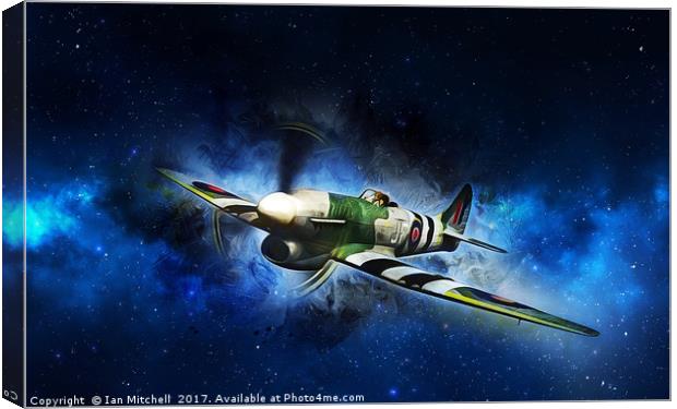 Spitfire Night Flight Canvas Print by Ian Mitchell