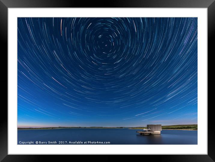 Stars Over Colliford Lake Framed Mounted Print by Barry Smith