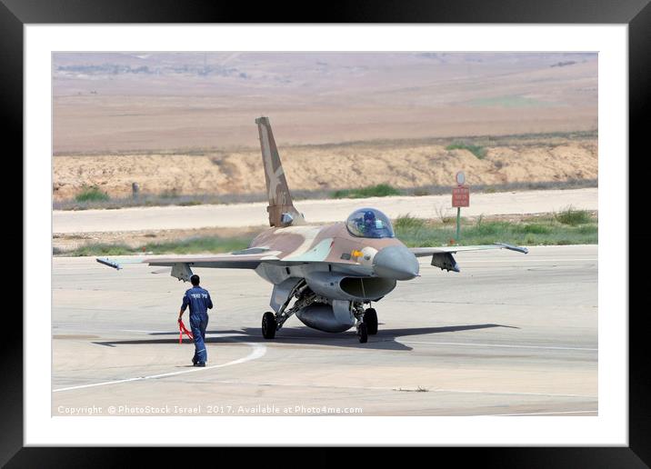 IAF F16I Fighter jet Framed Mounted Print by PhotoStock Israel