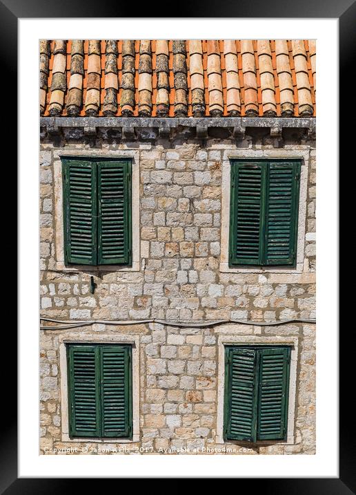 Uniform colours of the Dubrovnik old town Framed Mounted Print by Jason Wells