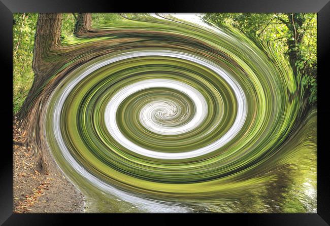 Vortex - River Frays Abstract Framed Print by Chris Day