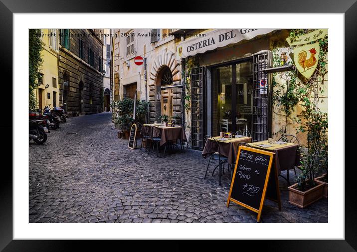 Rustic Osteria in Rome, Italy Framed Mounted Print by Alexandre Rotenberg