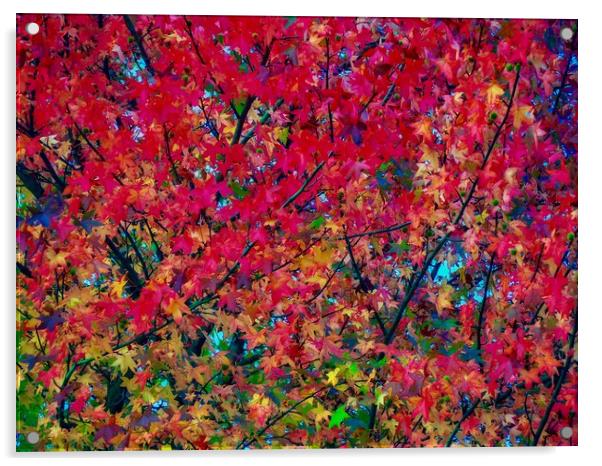 Autumn Leaves   Acrylic by Victor Burnside